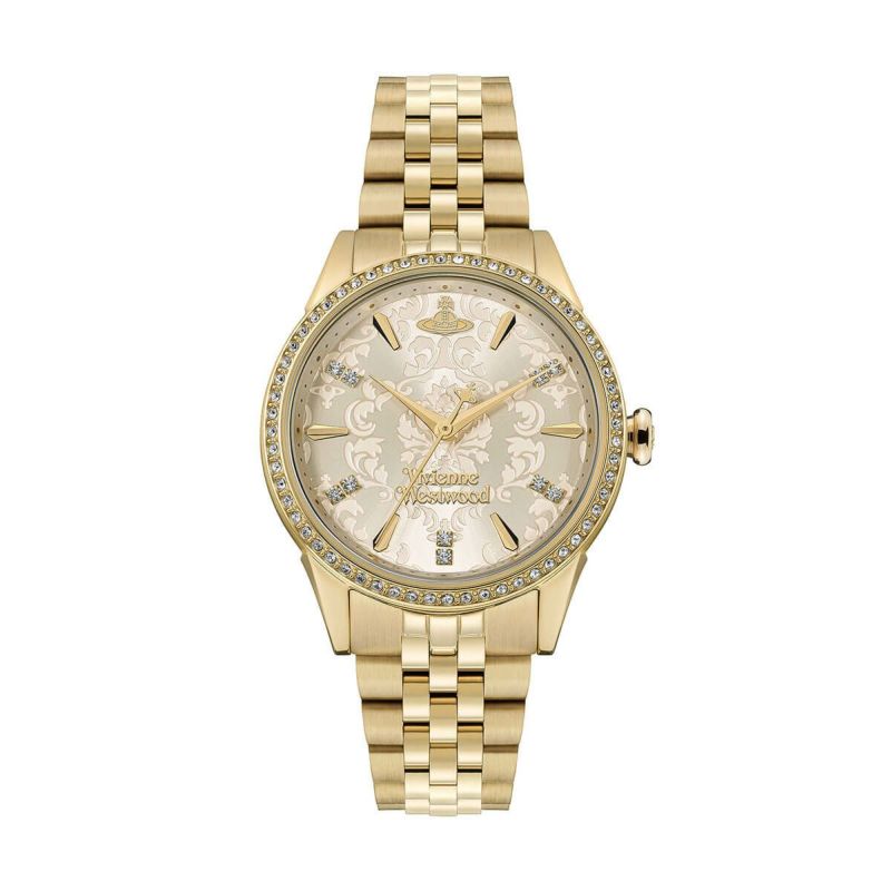 Vivienne Westwood / ヴィヴィアンウエストウッド リトル ウォレス - レディース シャンパン ダイヤル & ゴールド ブレスレットの公式ECサイト掲載画像