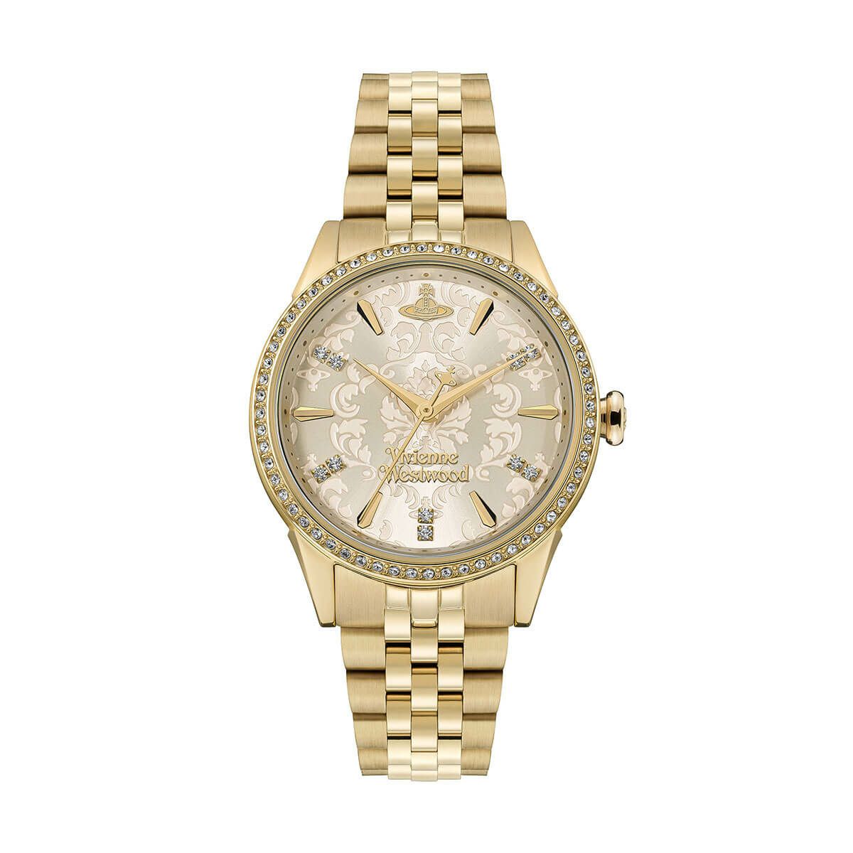 Vivienne Westwood / ヴィヴィアンウエストウッド リトル ウォレス - レディース シャンパン ダイヤル & ゴールド ブレスレットの公式ECサイト掲載画像