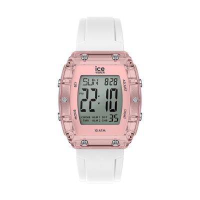 ICE-WATCH / アイスウォッチ ICE digit boliday - ホワイト - クリアピンク - シルバー - スモール