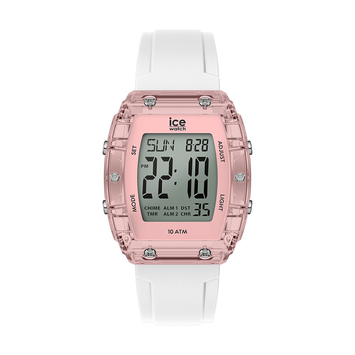 ICE-WATCH / アイスウォッチ ICE digit boliday - ホワイト - クリアピンク - シルバー - スモールの公式ECサイト掲載画像