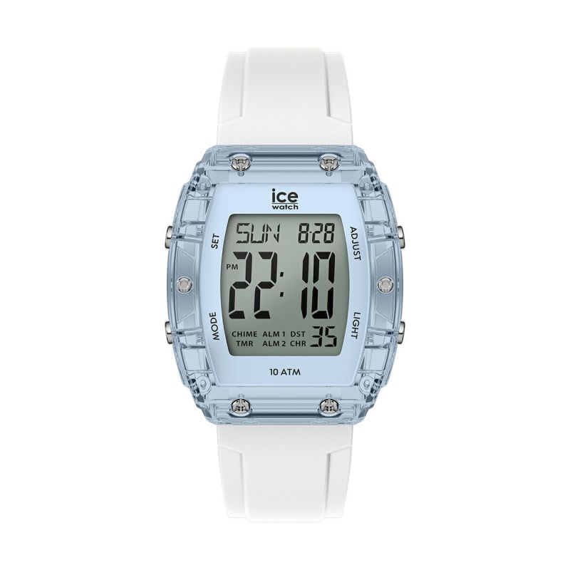 ICE-WATCH / アイスウォッチ ICE digit boliday - ホワイト - クリアブルー - シルバー - スモールの公式ECサイト掲載画像