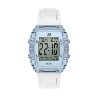 ICE-WATCH / アイスウォッチ ICE digit boliday - ホワイト - クリアブルー - シルバー - スモール