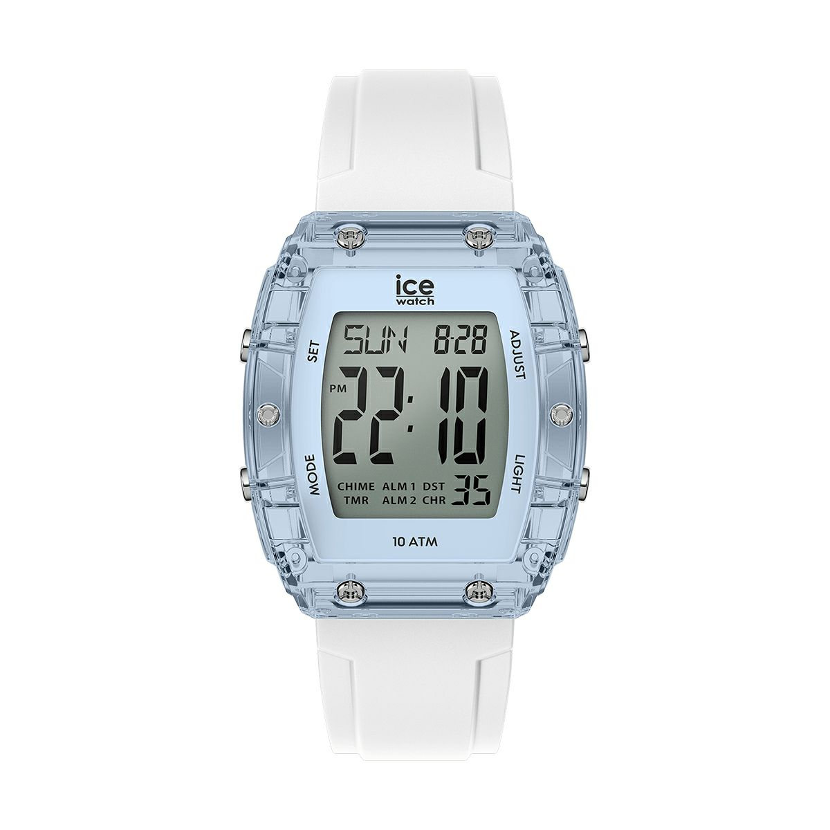 ICE-WATCH / アイスウォッチ ICE digit boliday - ホワイト - クリアブルー - シルバー - スモールの公式ECサイト掲載画像