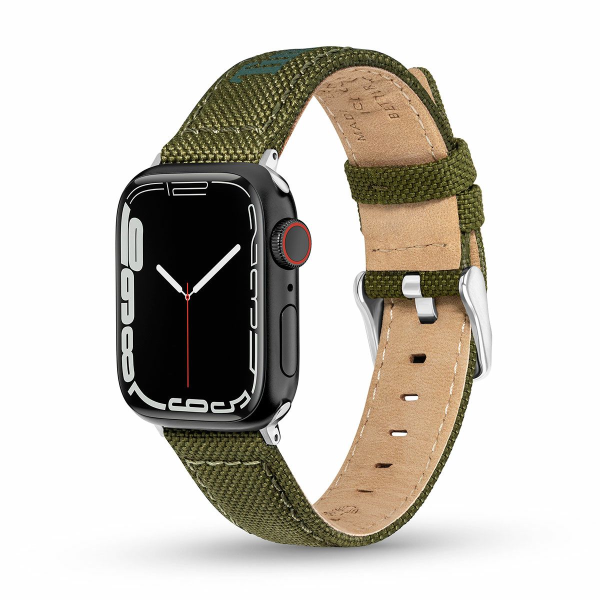 Timberland / ティンバーランド アップルウォッチ ストラップ - サポ  L グリーン ファブリック 44mm、45mm、46mm、49mmケース、Ultra 用の公式ECサイト掲載画像