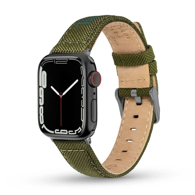 Timberland / ティンバーランド アップルウォッチ ストラップ - サポ S グリーン ファブリック ガン 38mm、40mm、41mm、42mmケース用の公式ECサイト掲載画像