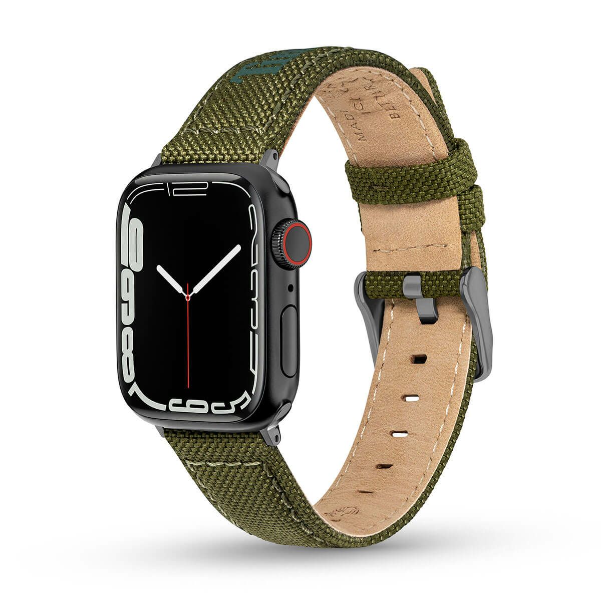 Timberland / ティンバーランド アップルウォッチ ストラップ - サポ S グリーン ファブリック ガン 38mm、40mm、41mm、42mmケース用の公式ECサイト掲載画像