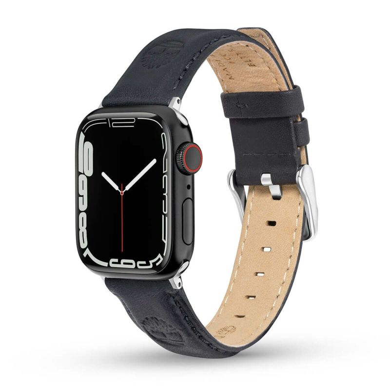 Timberland / ティンバーランド アップルウォッチ ストラップ - ラカンドン L ブルー レザー 44mm、45mm、46mm、49mmケース、Ultra 用の公式ECサイト掲載画像