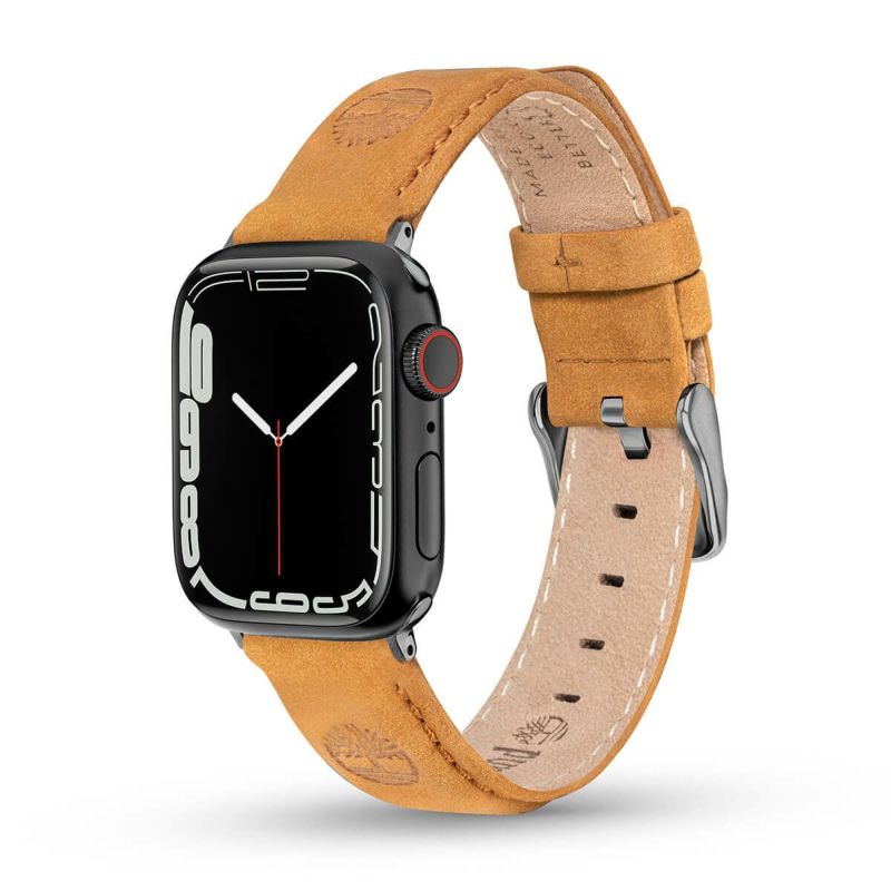 Timberland / ティンバーランド アップルウォッチ ストラップ - ラカンドン S ウィートレザー ガン 38mm、40mm、41mm、42mmケース用の公式ECサイト掲載画像