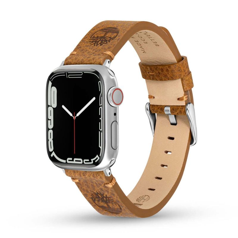 Timberland / ティンバーランド アップルウォッチ ストラップ - アシュビー L ダークブラウン レザー 44mm、45mm、46mm、49mmケース、Ultra 用の公式ECサイト掲載画像