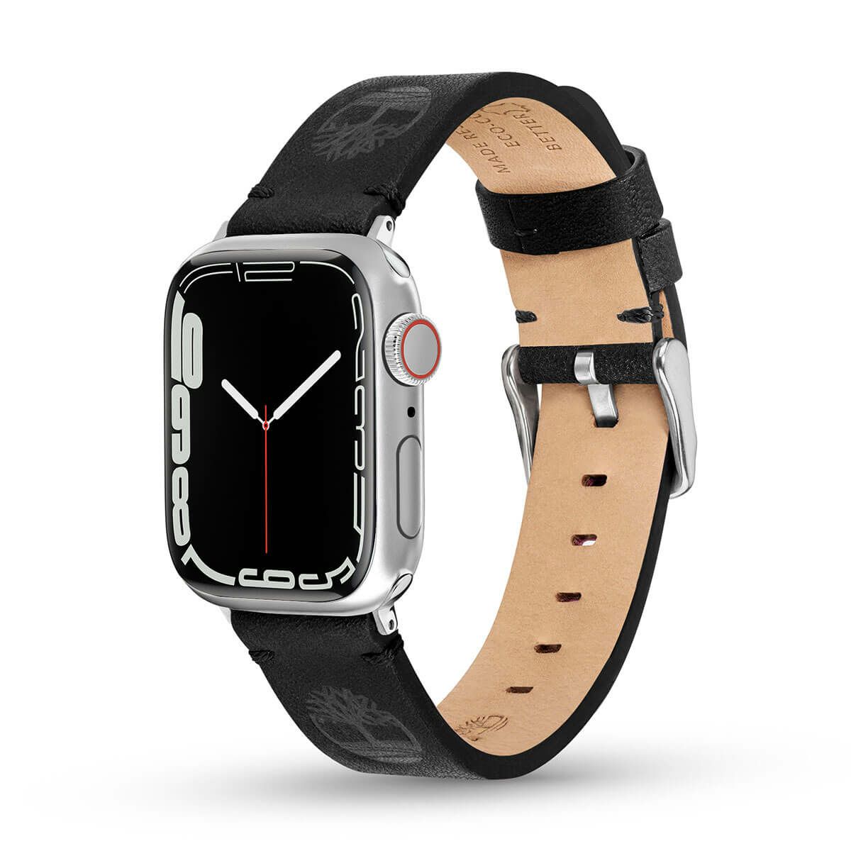 Timberland / ティンバーランド アップルウォッチ ストラップ - アシュビーS ブラックレザー 38mm、40mm、41mm、42mmケース用の公式ECサイト掲載画像