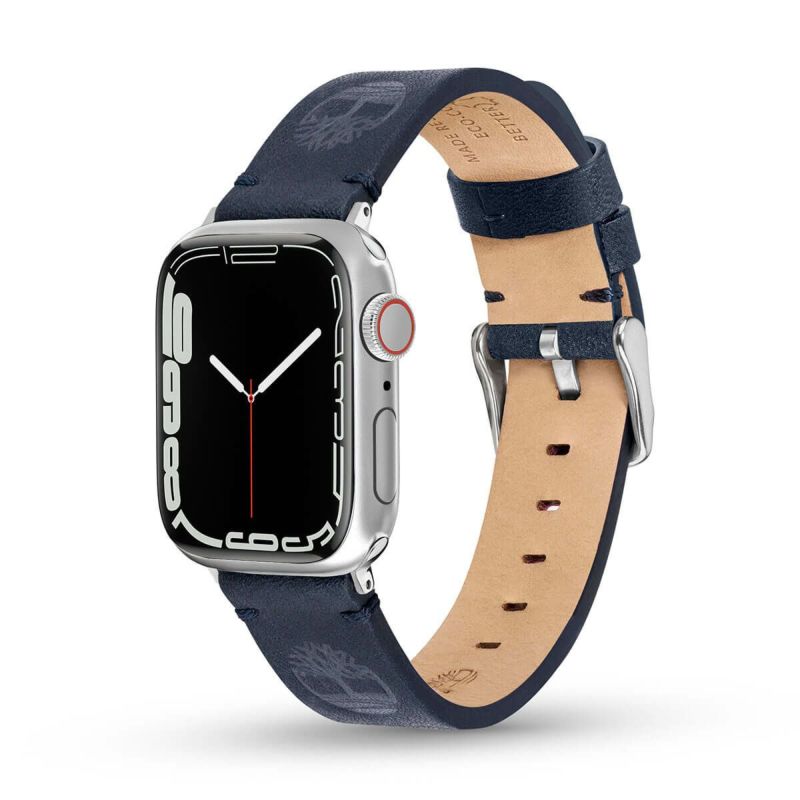 Timberland / ティンバーランド アップルウォッチ ストラップ - アシュビーL ブルーレザー 44mm、45mm、46mm、49mmケース、Ultra 用の公式ECサイト掲載画像