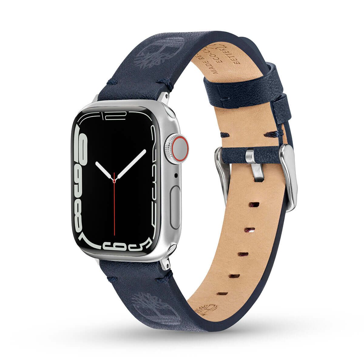 Timberland / ティンバーランド アップルウォッチ ストラップ - アシュビーL ブルーレザー 44mm、45mm、46mm、49mmケース、Ultra 用の公式ECサイト掲載画像