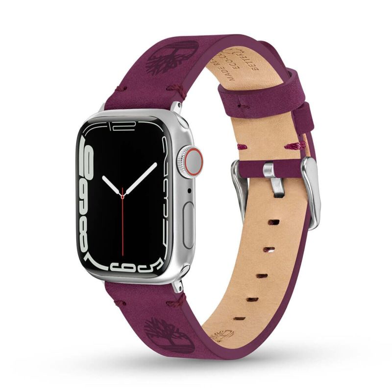 Timberland / ティンバーランド アップルウォッチ ストラップ - アシュビーS パープルレザー 38mm、40mm、41mm、42mmケース用の公式ECサイト掲載画像