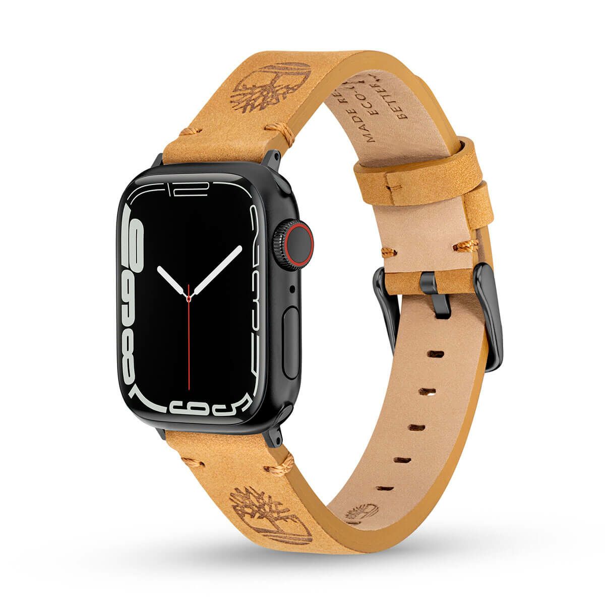 Timberland / ティンバーランド アップルウォッチ ストラップ - アシュビーS ウィートレザー ガン 38mm、40mm、41mm、42mmケース用の公式ECサイト掲載画像