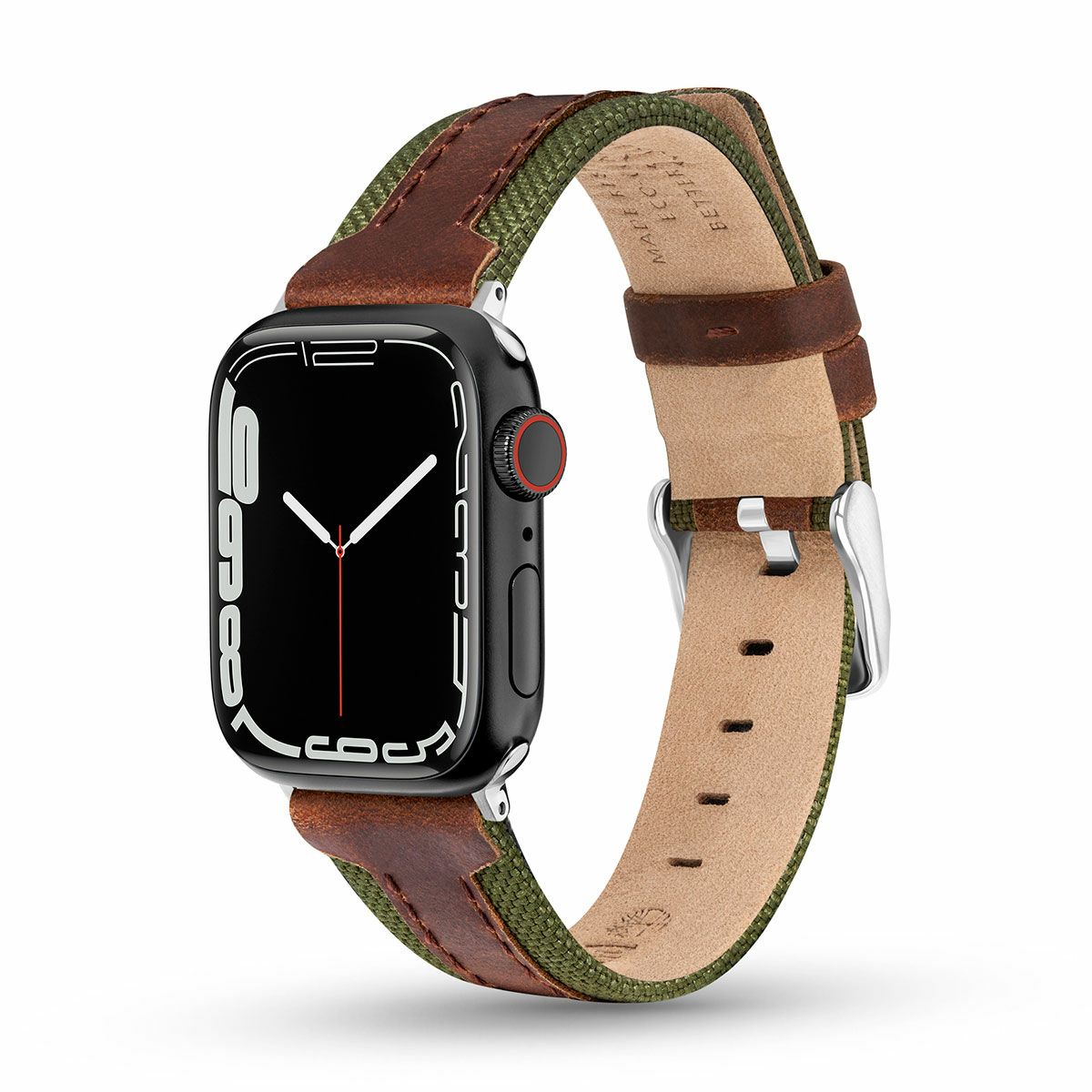 Timberland / ティンバーランド アップルウォッチ ストラップ - ベインブリッジ L ブラウンレザー 44mm、45mm、46mm、49mmケース、Ultra 用の公式ECサイト掲載画像