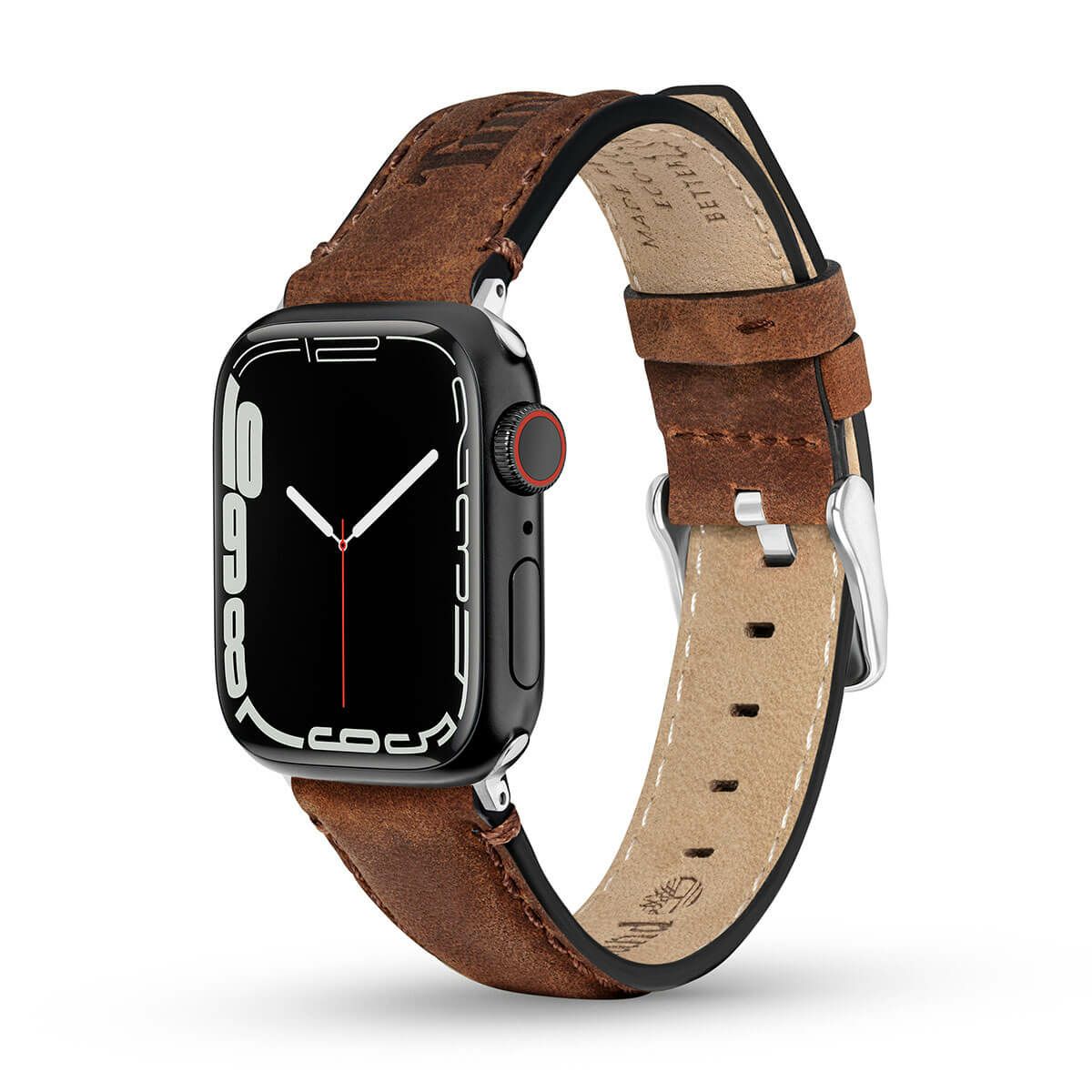 Timberland / ティンバーランド アップルウォッチ ストラップ - バーンズブルック S ブラウンレザー 38mm、40mm、41mm、42mmケース用の公式ECサイト掲載画像