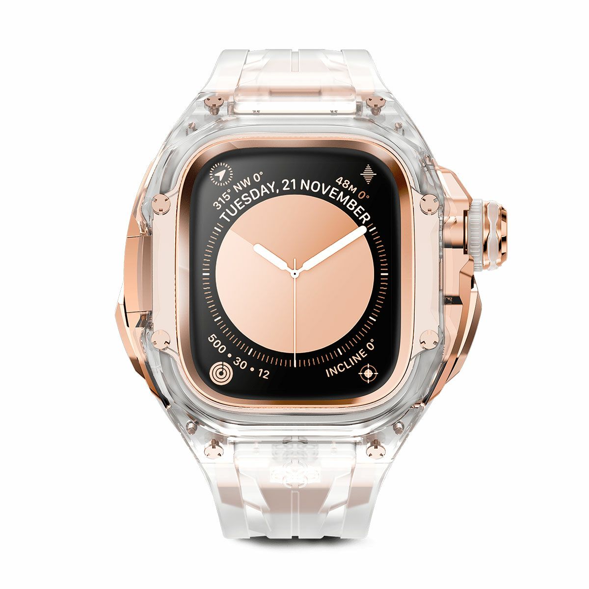 GOLDEN CONCEPT / ゴールデンコンセプト Apple Watch ULTRA/ULTRA2  49MM用 Case RSTRIII49 CRYSTAL ROSEの公式ECサイト掲載画像