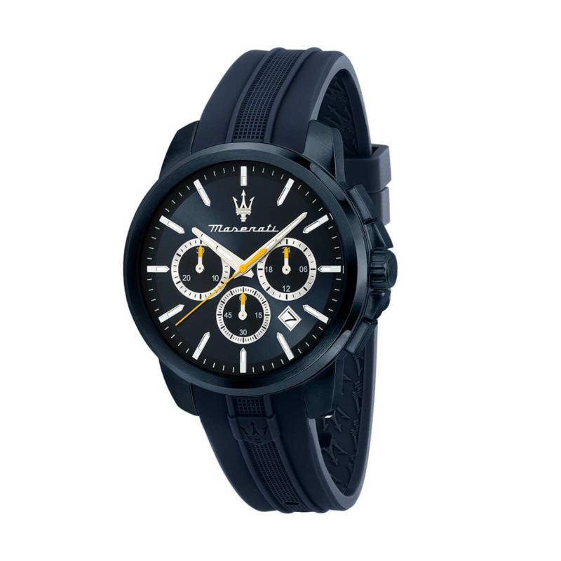 Maserati / マセラティ スクセッソ 42MM クロノグラフ ブルー ダイヤル ブルー ラバーストラップの公式ECサイト掲載画像