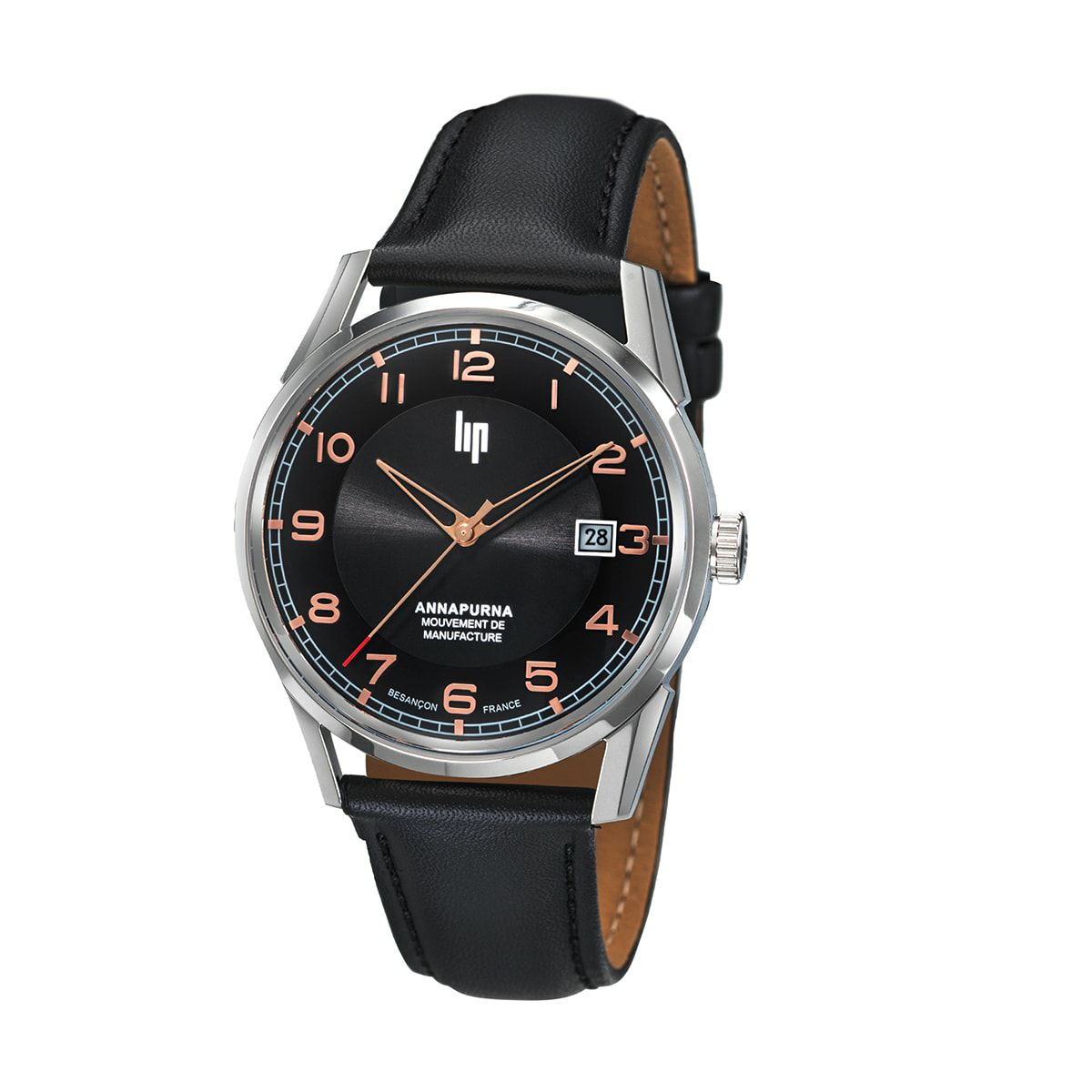 LIP / リップ マニュファクチュール アンナプルナ シルバー ブラックレザーストラップの公式ECサイト掲載画像