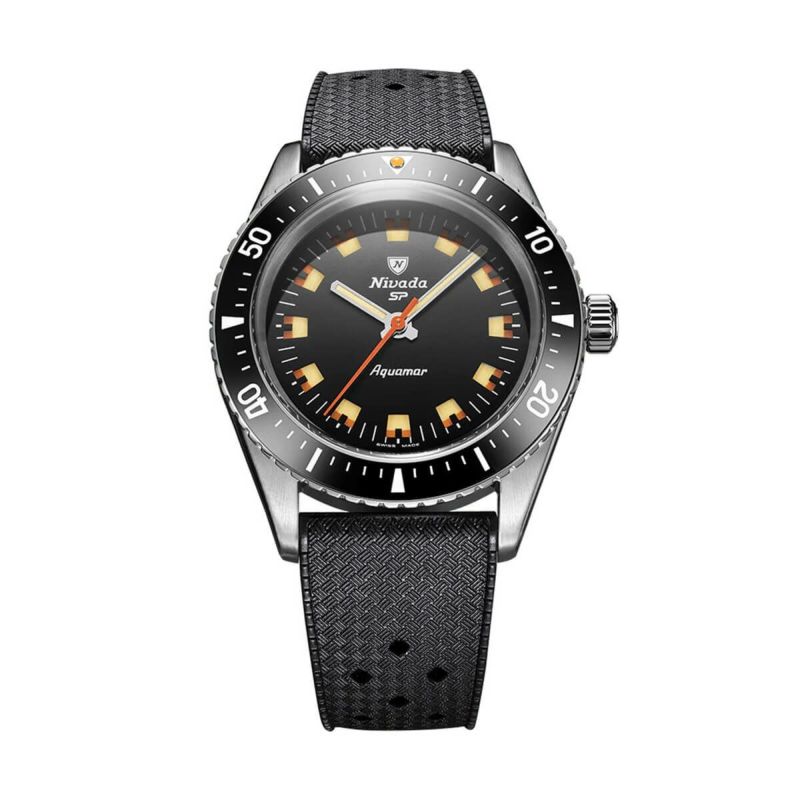 Nivada Grenchen / ニバダ グレンヒェン アンタークティック アクアマール ブラック トロピックラバーストラップの公式ECサイト掲載画像