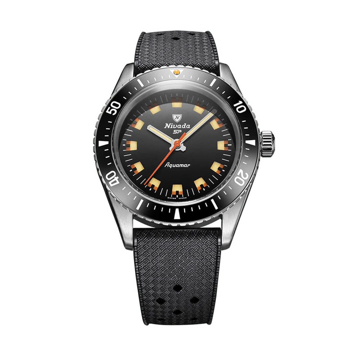 Nivada Grenchen / ニバダ グレンヒェン アンタークティック アクアマール ブラック トロピックラバーストラップの公式ECサイト掲載画像