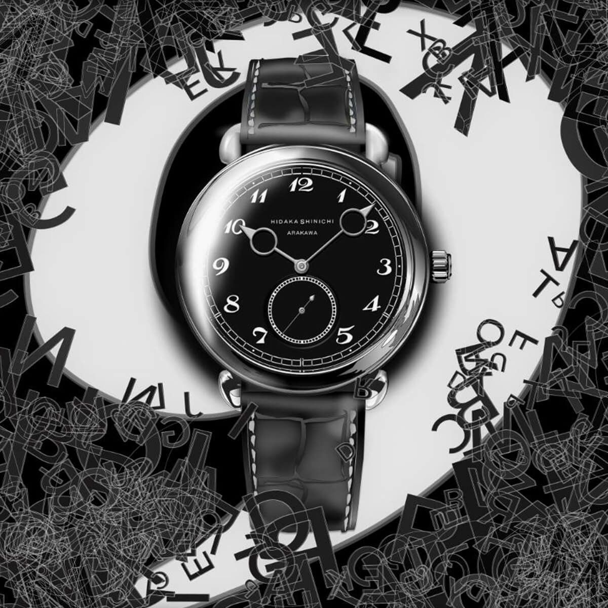 【9本限定受注】 Hidaka Shinichi / ヒダカ シンイチ × HMS WatchStore 表参道９周年記念モデル 暁 / 松下庵クロコダイルレザーストラップ / CELIEU Calin レザーケースの公式ECサイト掲載画像