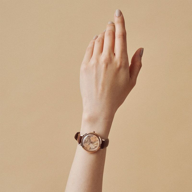 MATOW / マトウ Shiki Bouquet 紅葉 ローズゴールド ブラウンレザー