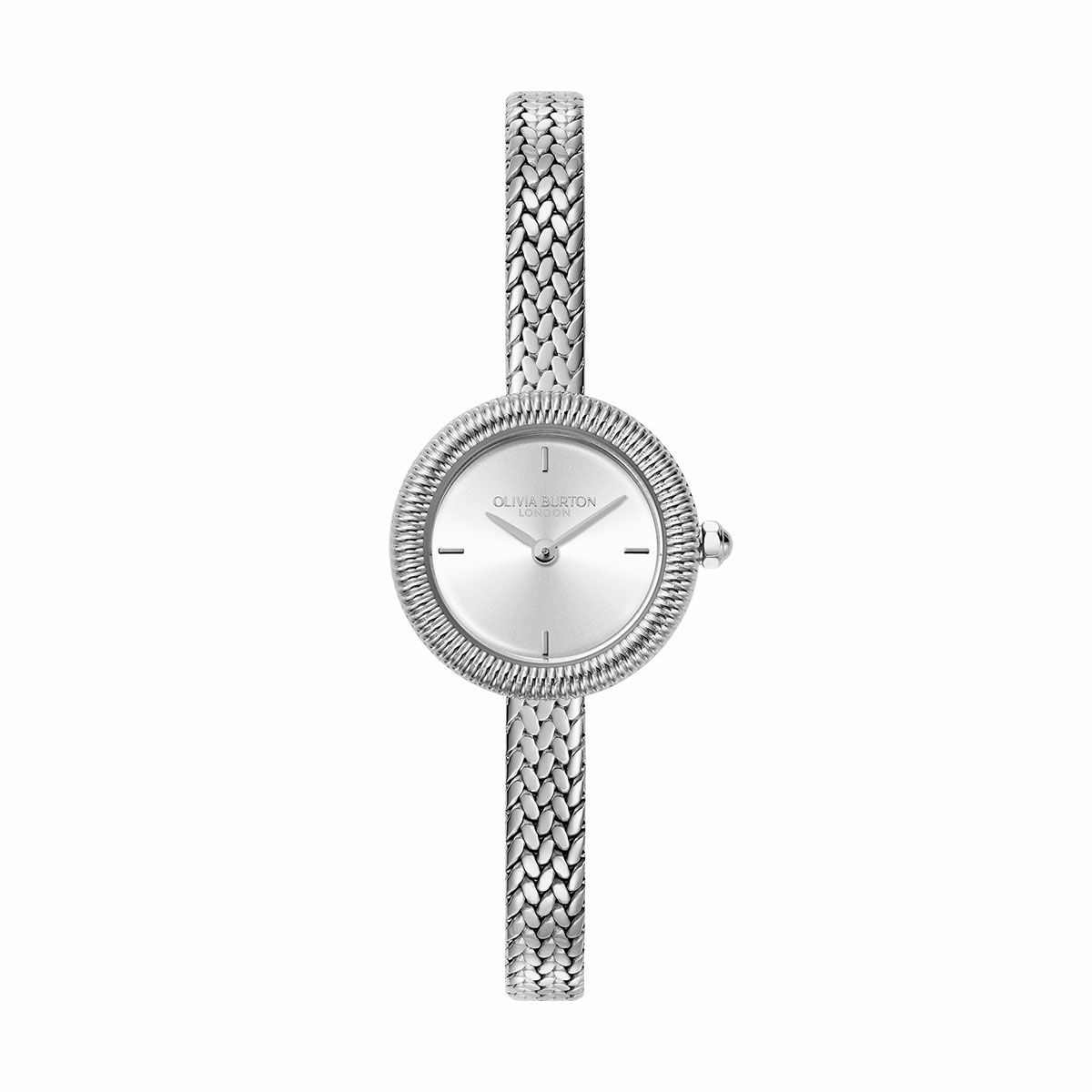 OLIVIA BURTON / オリビア・バートン クラシック 20mm ファインリー シルバーメッシュの公式ECサイト掲載画像