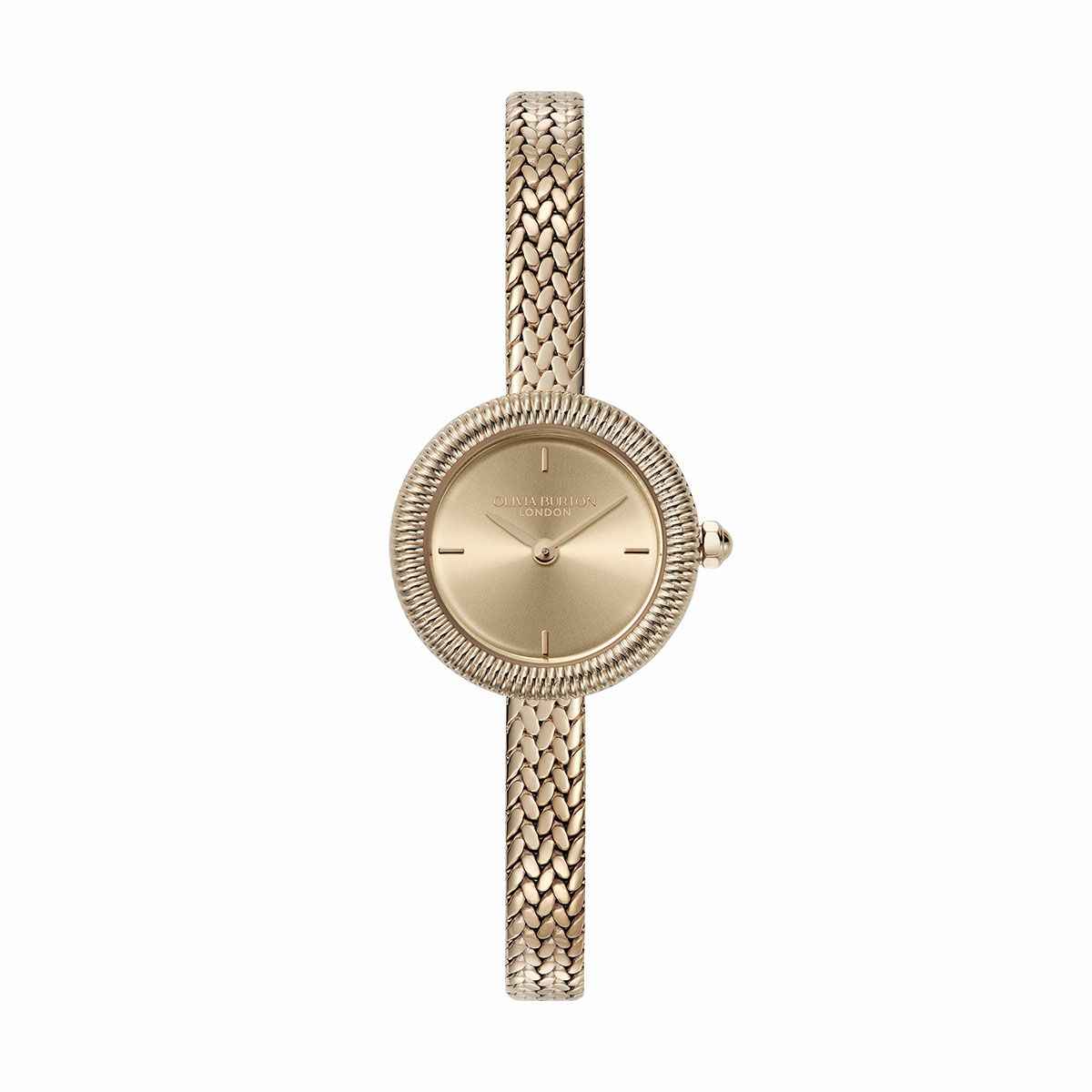 OLIVIA BURTON / オリビア・バートン クラシック 20mm ファインリー ローズゴールド メッシュの公式ECサイト掲載画像