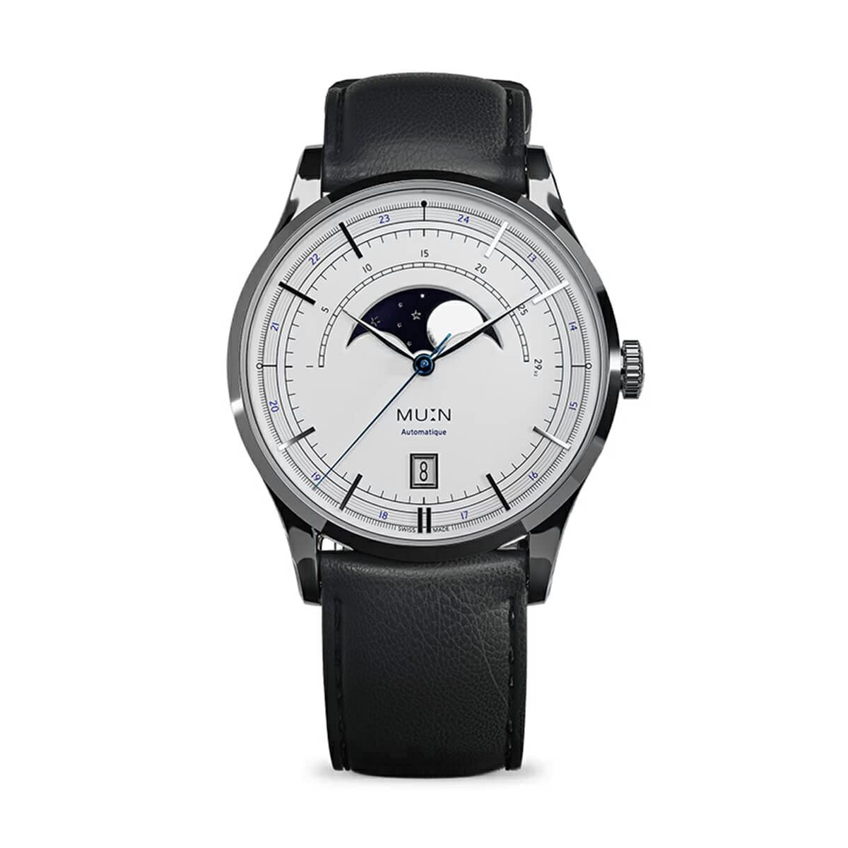 MU:N Watches / ムンウォッチ ORIGIN オリジン ブルー / ブラック レザーストラップの公式ECサイト掲載画像