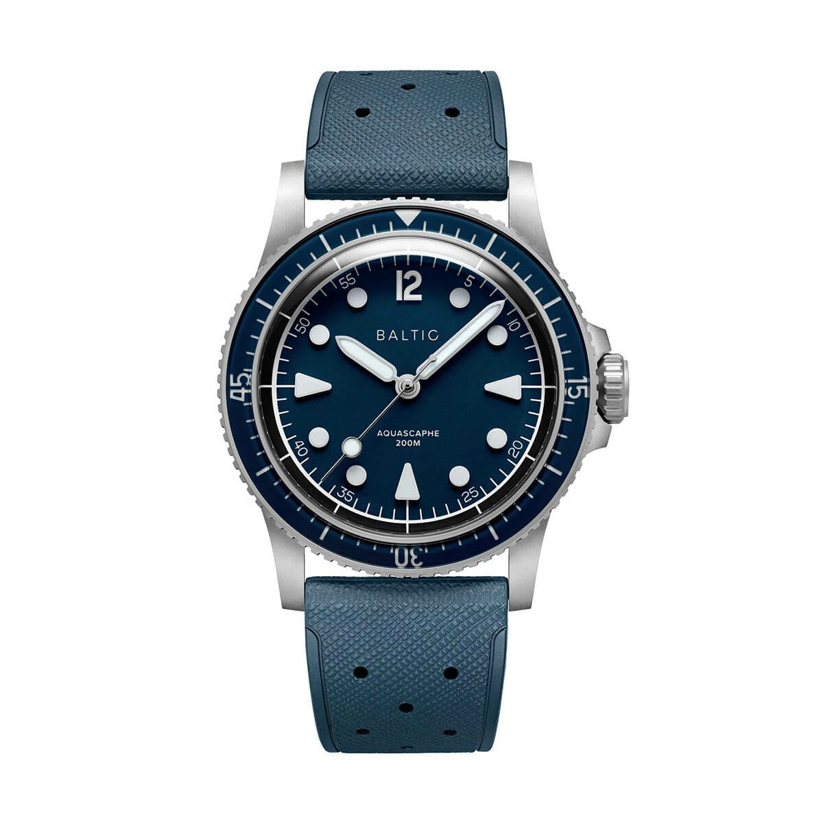 BALTIC WATCHES / バルチック アクアスケープ Aquascaphe MK2 Blue 37mm ラバーストラップの公式ECサイト掲載画像