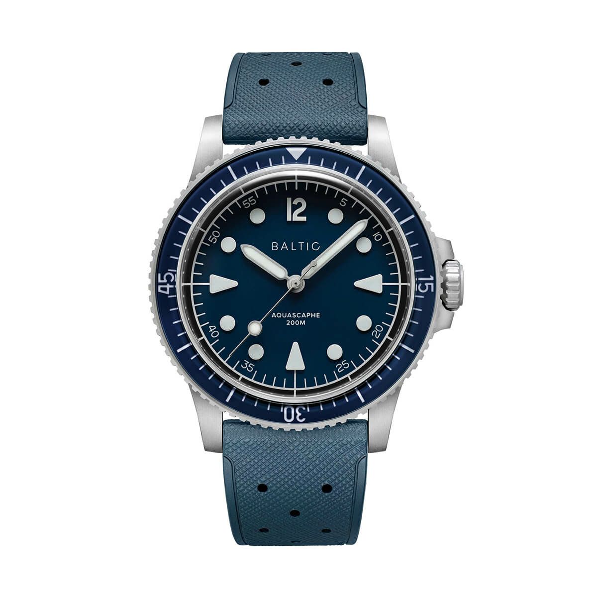 BALTIC WATCHES / バルチック アクアスケープ Aquascaphe MK2 Blue 39.5mm ラバーストラップの公式ECサイト掲載画像