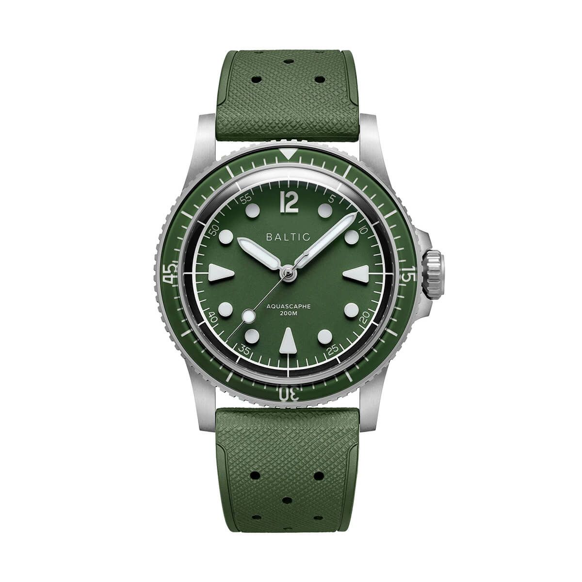 BALTIC WATCHES / バルチック アクアスケープ Aquascaphe MK2 Green 37mm ラバーストラップの公式ECサイト掲載画像