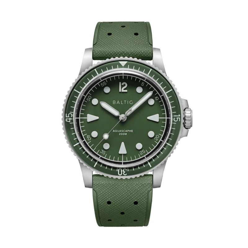 BALTIC WATCHES / バルチック アクアスケープ Aquascaphe MK2 Green 39.5mm ラバーストラップの公式ECサイト掲載画像