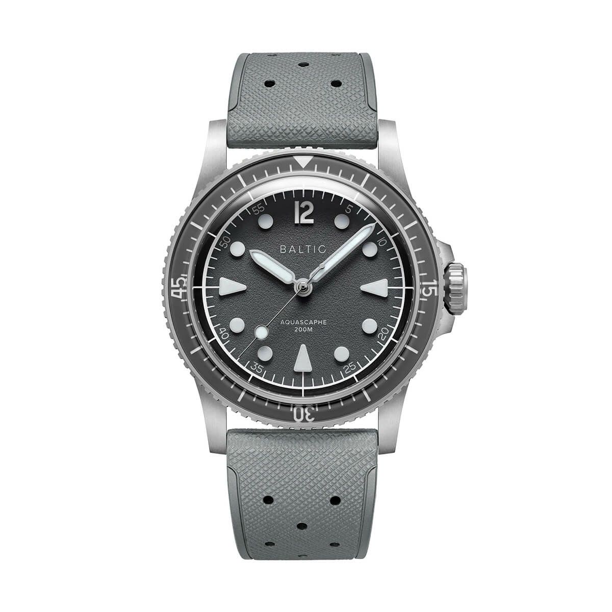 BALTIC WATCHES / バルチック アクアスケープ Aquascaphe MK2 Grey 37mm ラバーストラップの公式ECサイト掲載画像
