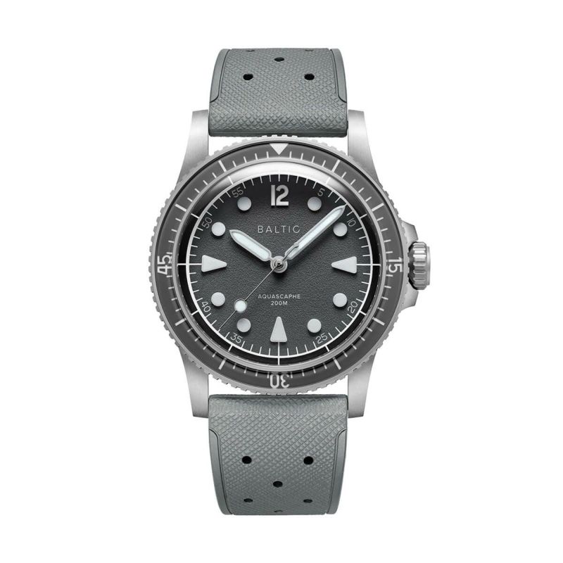 BALTIC WATCHES / バルチック アクアスケープ Aquascaphe MK2 Grey 37mm ラバーストラップの公式ECサイト掲載画像