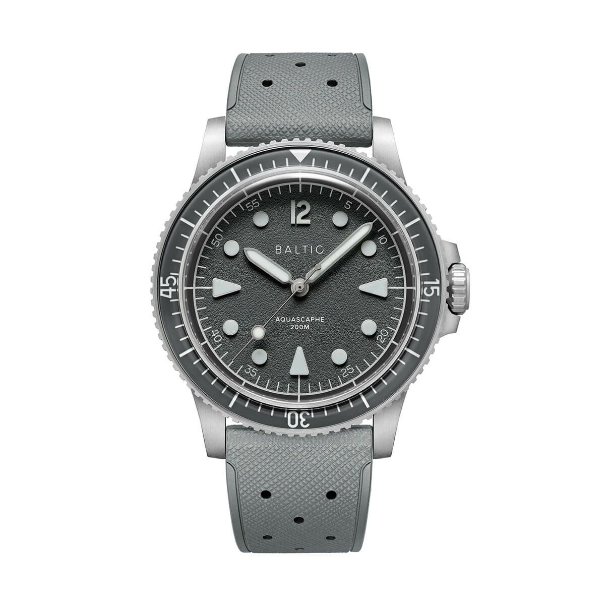 BALTIC WATCHES / バルチック アクアスケープ Aquascaphe MK2 Grey 39.5mm ラバーストラップの公式ECサイト掲載画像