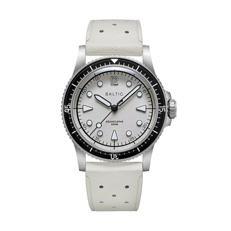 BALTIC WATCHES / バルチック アクアスケープ Aquascaphe MK2 WarmSilver 37mm ラバーストラップの公式ECサイト掲載画像