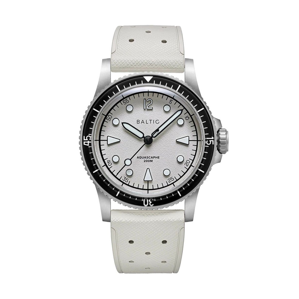 BALTIC WATCHES / バルチック アクアスケープ Aquascaphe MK2 WarmSilver 37mm ラバーストラップの公式ECサイト掲載画像