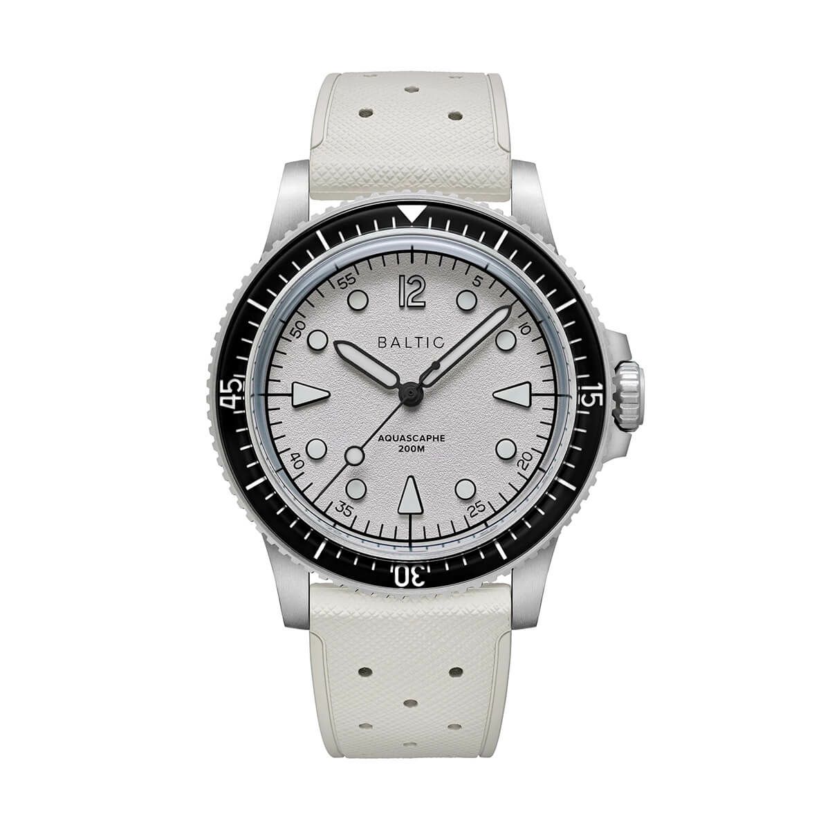 BALTIC WATCHES / バルチック アクアスケープ Aquascaphe MK2 WarmSilver 39.5mm ラバーストラップの公式ECサイト掲載画像