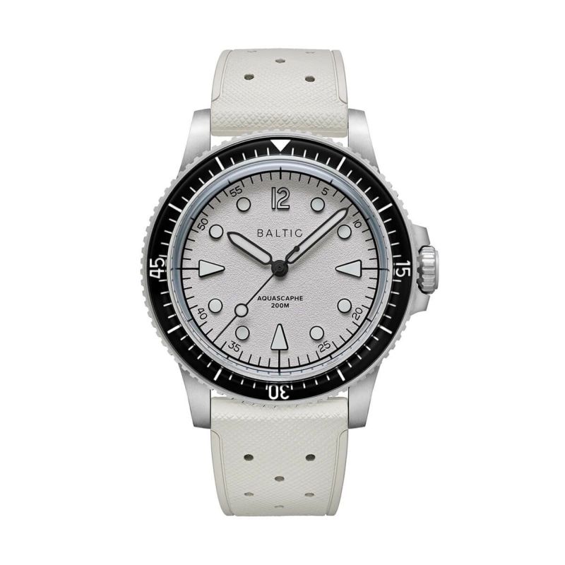 BALTIC WATCHES / バルチック アクアスケープ Aquascaphe MK2 WarmSilver 39.5mm ラバーストラップの公式ECサイト掲載画像