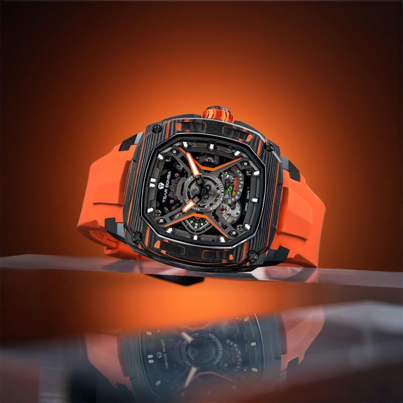 TSAR BOMBA / サーボンバ Automatic Watch ダークマター オレンジ