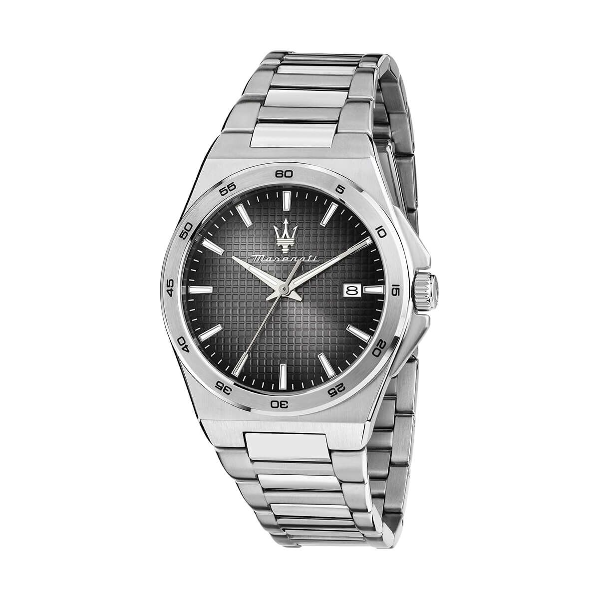 Maserati / マセラティ ベロチタ スリム 40MM ブラック グレー ダイヤル シルバー ブレスレットの公式ECサイト掲載画像