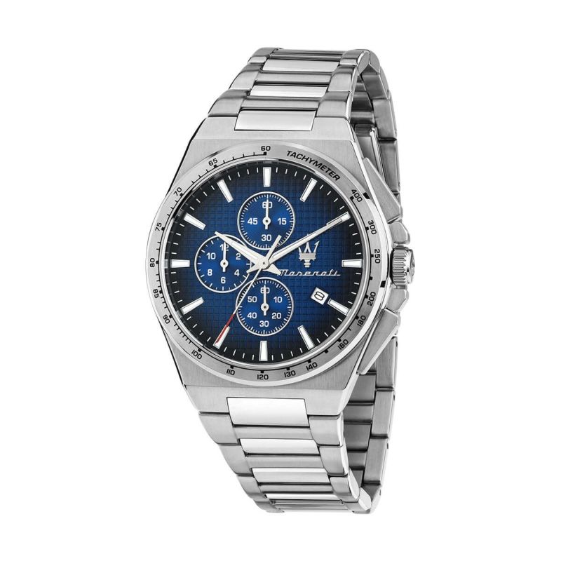 Maserati / マセラティ ベロチタ スリム 41MM クロノ ブルー ダイヤル シルバー ブレスレットの公式ECサイト掲載画像