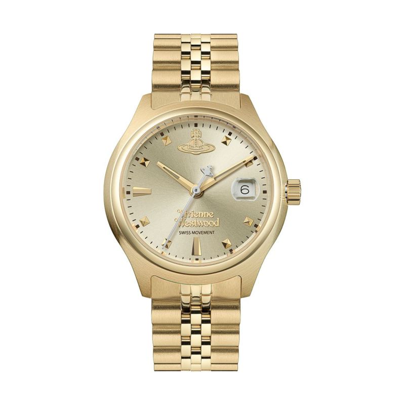 Vivienne Westwood / ヴィヴィアンウエストウッド リトル キャンバーウェル - レディース シャンパン サンレイ ダイヤル & ゴールド ブレスレットの公式ECサイト掲載画像