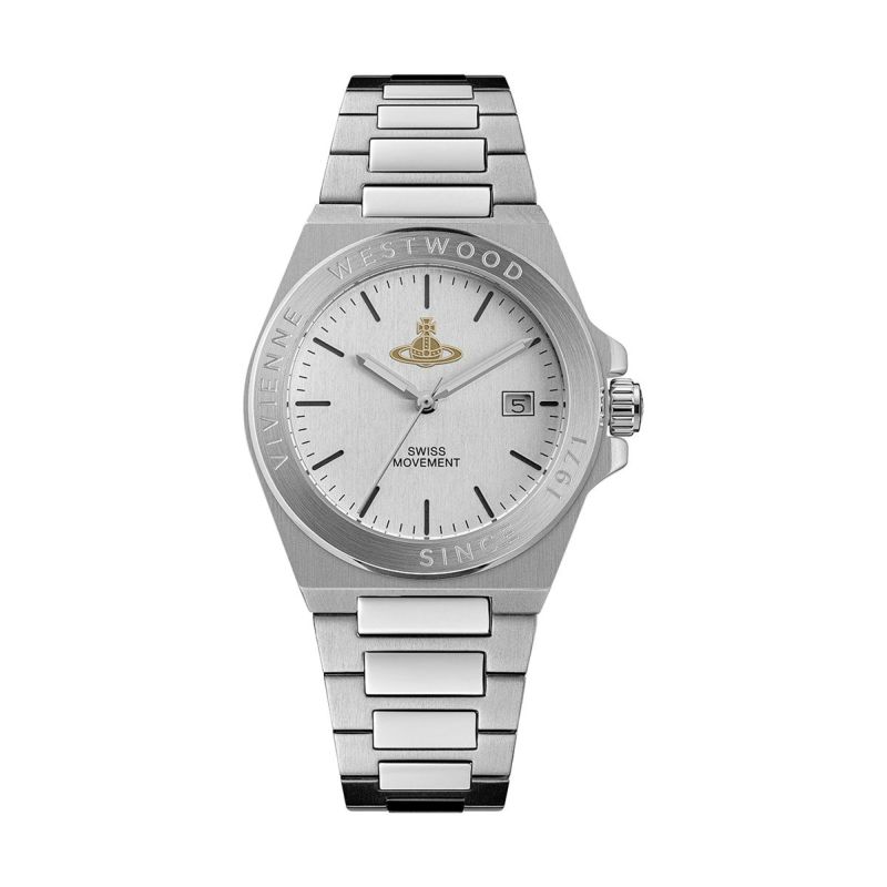 Vivienne Westwood / ヴィヴィアンウエストウッド ハンウェル -  シルバー ダイヤル & シルバー ブレスレットの公式ECサイト掲載画像