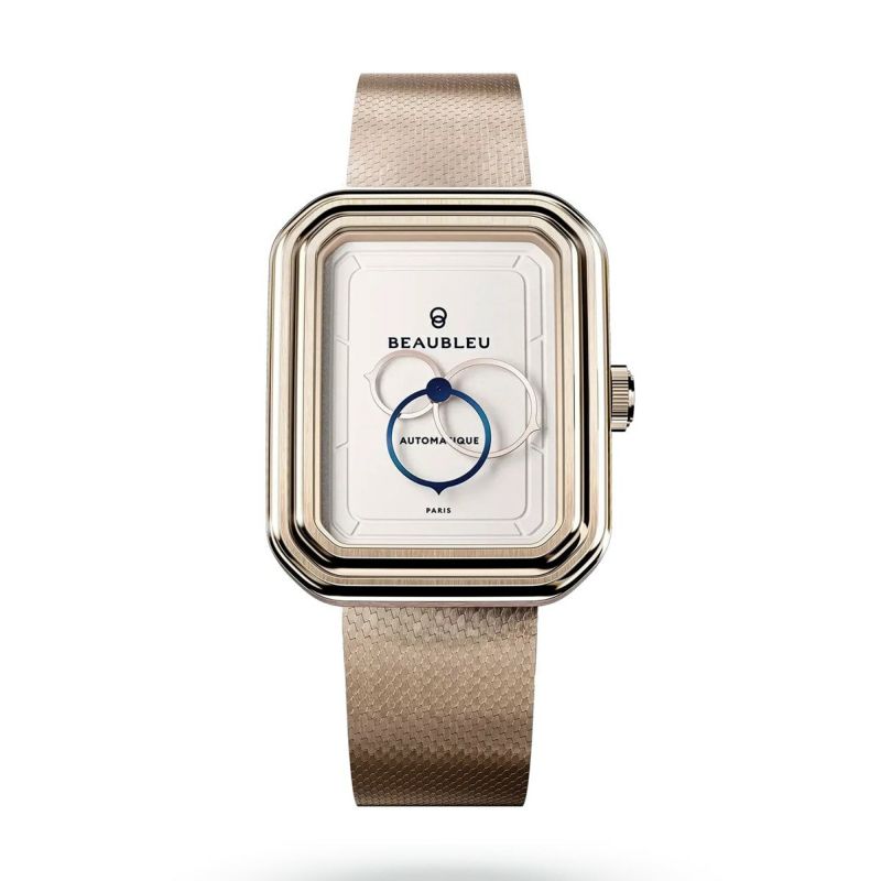 BEAUBLEU / ボーブルー ECCE FIGURA LYS エッチェ フィグラ リス ローズゴールド ステンレススチールメッシュストラップの公式ECサイト掲載画像