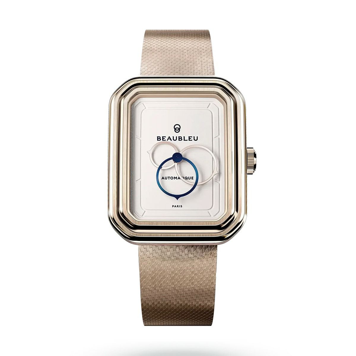 BEAUBLEU / ボーブルー ECCE FIGURA LYS エッチェ フィグラ リス ローズゴールド ステンレススチールメッシュストラップの公式ECサイト掲載画像