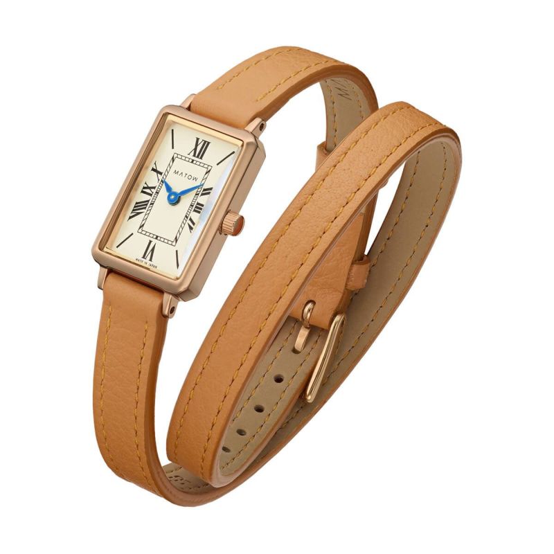 MATOW TSUKI ローズゴールド ブラウンレザー　 新品未使用 MATOW（マトウ） 腕時計 「MATOW/マトウ」Tsuki コレクション 朧月